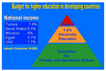 هرم الإنفاق على التعليم العالي 